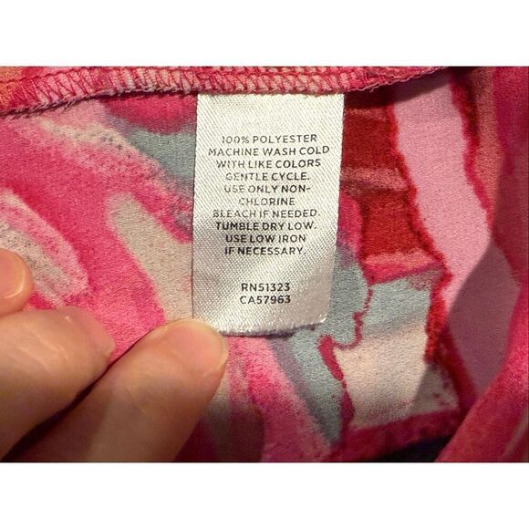 Halogen Floral Long Sleeve V-Neck Blouse Size 2X Artsy Career Office - Picture 10 of 12